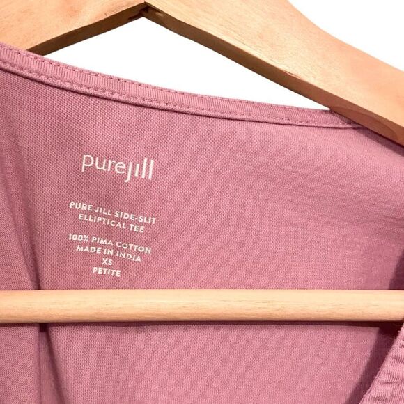 Pure Jill Side-Slit Elliptical Tee 100% Pima Cotton in Size XS Petite - Picture 9 of 9